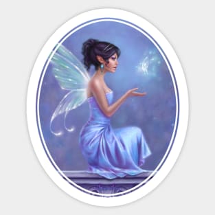 Opalite Fairy with Glowing Butterfly Sticker